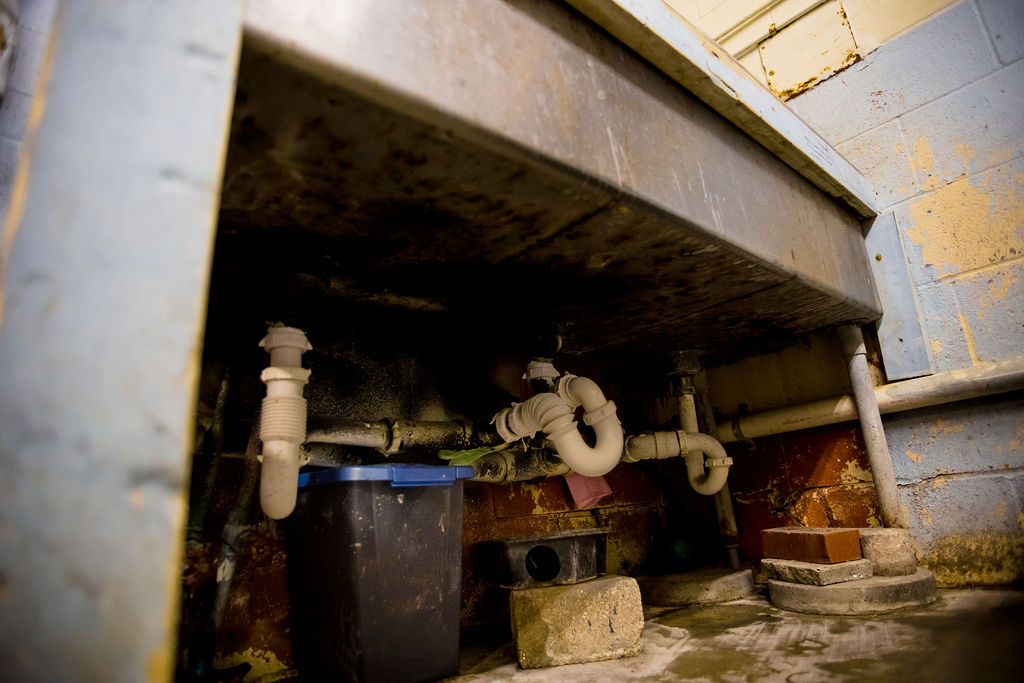 Deteriorating laundry plumbing