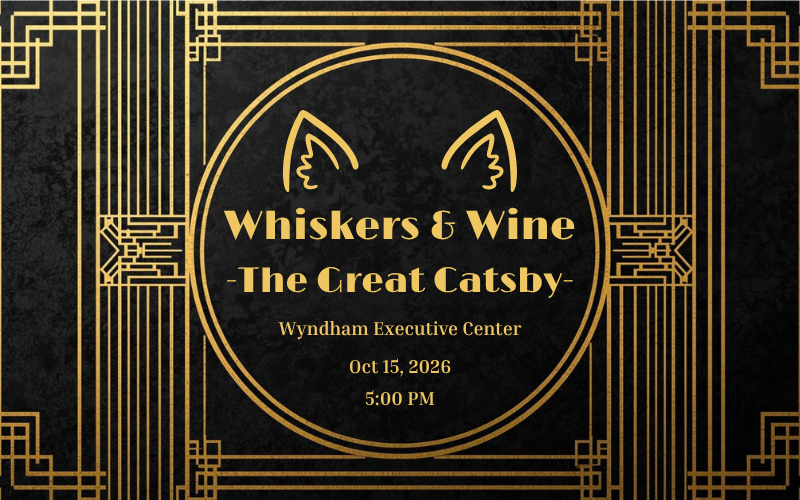 Whiskers & Wine The Great Catsby event image featuring cat ears
